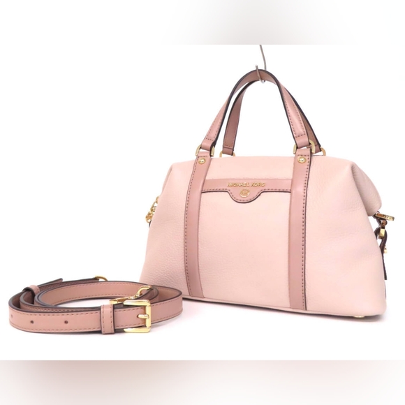 EUC Michael Kors Nude Pink Beck 2 Way Satchel Bag! - Picture 1 of 8